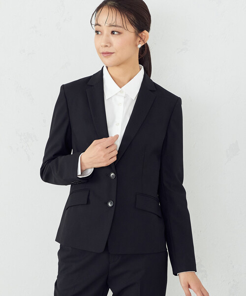 COMME CA ISM(コムサイズム)の「【セットアップ対応】 テーラードジャケット(スーツジャケット・レディース・グレー/ブラック・X-SMALL/SMALL/MEDIUM/LARGE/X-LARGE)」の1枚目の写真