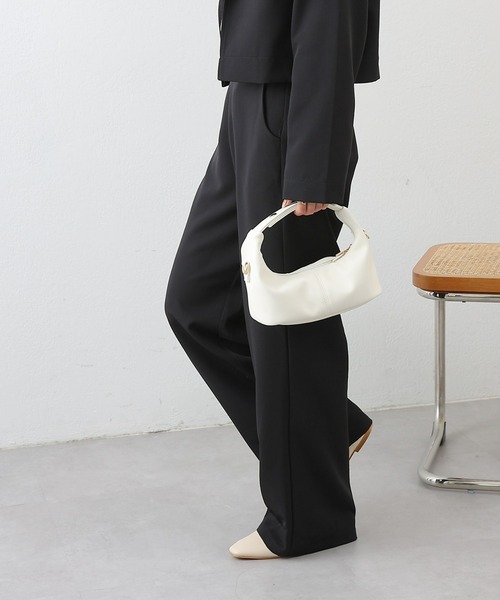 COLONY 2139(コロニートゥーワンスリーナイン)の「WEB限定/一部店舗限定 ストレッチジョーゼットワイドパンツ&ショートジャケットセットアップ(セットアップ・レディース・アイボリー/ブラック/チャコールグレー/ブラウン・FREE)」の14枚目の写真