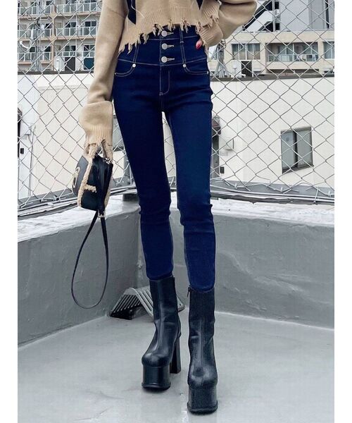 EMODA（エモダ）の「【ELDER】NUDEハイウエストデニム（デニムパンツ・レディース・ライトブルー/ブラック/インディゴブルー・SMALL/X-SMALL/MEDIUM）」の22枚目の写真