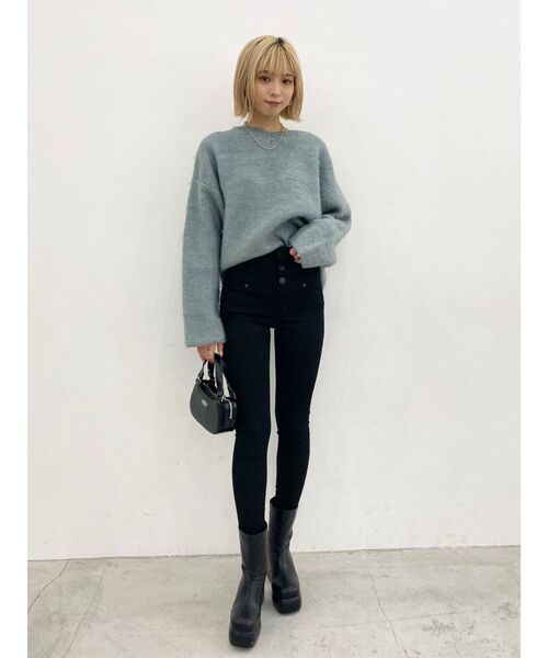 EMODA（エモダ）の「【ELDER】NUDEハイウエストデニム（デニムパンツ・レディース・ライトブルー/ブラック/インディゴブルー・SMALL/X-SMALL/MEDIUM）」の8枚目の写真