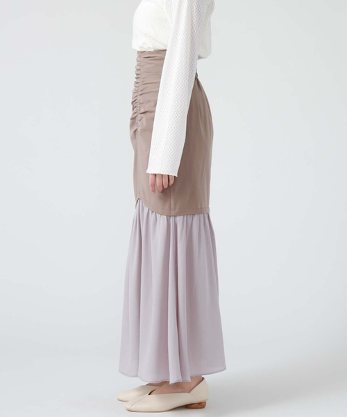 archives(アルシーヴ)の「ドッキングヘムアシメギャザースカート(スカート・レディース・モカ/アイボリー/ブラック・MEDIUM)」の22枚目の写真