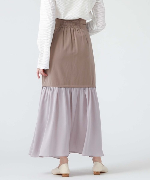 archives(アルシーヴ)の「ドッキングヘムアシメギャザースカート(スカート・レディース・モカ/アイボリー/ブラック・MEDIUM)」の12枚目の写真