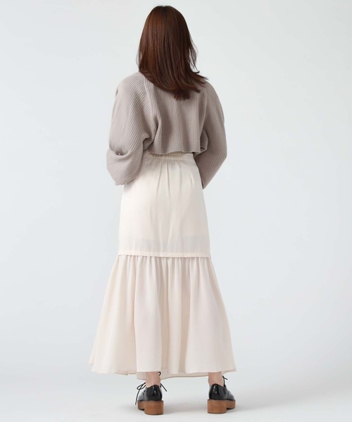 archives(アルシーヴ)の「ドッキングヘムアシメギャザースカート(スカート・レディース・モカ/アイボリー/ブラック・MEDIUM)」の9枚目の写真
