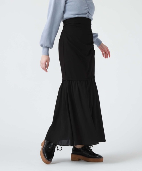 archives(アルシーヴ)の「ドッキングヘムアシメギャザースカート(スカート・レディース・モカ/アイボリー/ブラック・MEDIUM)」の17枚目の写真