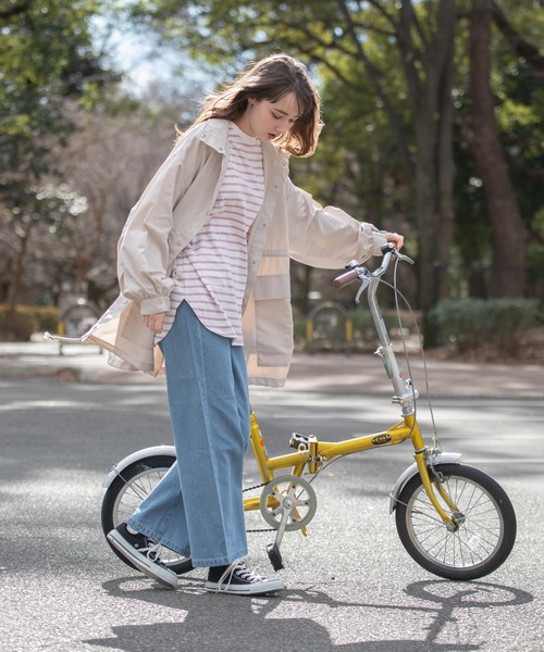 OUTDOOR PRODUCTS APPAREL(アウトドアプロダクツアパレル)の「スタンドカラー ボリューム マウンテンパーカー ミリタリージャケット(ミリタリージャケット・レディース・ブラック/カーキ/アイボリー・MEDIUM)」の5枚目の写真