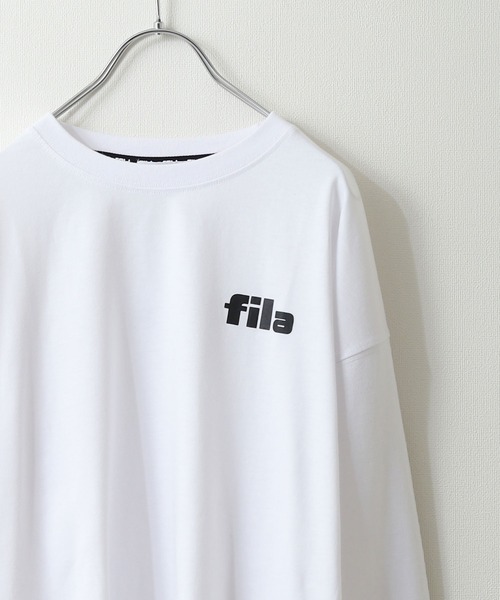 FILA(フィラ)の「【FILA】 ビッグシルエット ドロップショルダー 高密度 天竺 アソート ロゴ 長袖 Tシャツ / ロンT(Tシャツ/カットソー・レディース・オートミール/ホワイト/ブラック/ダークグリーン/ネイビー/ホワイト系/ホワイト系1/ホワイト系2/ホワイト系3/ホワイト系4/ブラック系/ブラック系1/ブラック系2/アイボリー系/アイボリー系1/ダークグリーン系/ダークグリーン系1/ブラック系3/ブルー/ホワイト系5/ネイビー系・MEDIUM/X-LARGE/LARGE)」の6枚目の写真