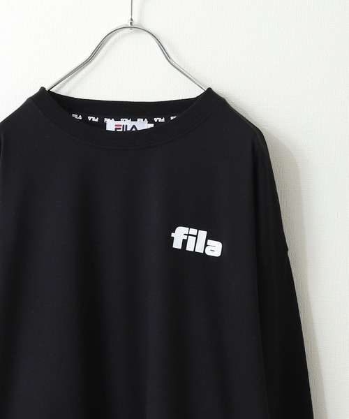 FILA(フィラ)の「【FILA】 ビッグシルエット ドロップショルダー 高密度 天竺 アソート ロゴ 長袖 Tシャツ / ロンT(Tシャツ/カットソー・レディース・オートミール/ホワイト/ブラック/ダークグリーン/ネイビー/ホワイト系/ホワイト系1/ホワイト系2/ホワイト系3/ホワイト系4/ブラック系/ブラック系1/ブラック系2/アイボリー系/アイボリー系1/ダークグリーン系/ダークグリーン系1/ブラック系3/ブルー/ホワイト系5/ネイビー系・MEDIUM/X-LARGE/LARGE)」の11枚目の写真