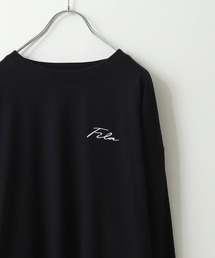 FILA | 【FILA】【別注】 ビッグシルエットドロップショルダー高密度天竺左胸筆記体ロゴ長袖Tシャツ(Tシャツ/カットソー)