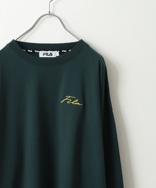 FILA(フィラ)の「【FILA】 ビッグシルエット ドロップショルダー 高密度 天竺 アソート ロゴ 長袖 Tシャツ / ロンT(Tシャツ/カットソー・レディース・オートミール/ホワイト/ブラック/ダークグリーン/ネイビー/ホワイト系/ホワイト系1/ホワイト系2/ホワイト系3/ホワイト系4/ブラック系/ブラック系1/ブラック系2/アイボリー系/アイボリー系1/ダークグリーン系/ダークグリーン系1/ブラック系3/ブルー/ホワイト系5/ネイビー系・MEDIUM/X-LARGE/LARGE)」の17枚目の写真