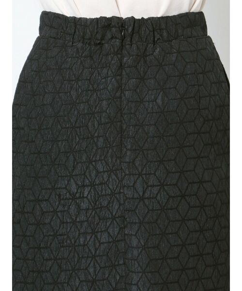 LAGUNAMOON（ラグナムーン）の「ジャカードギャザー切替スカート（スカート・レディース・ホワイト/ブラック・SMALL/MEDIUM）」の7枚目の写真