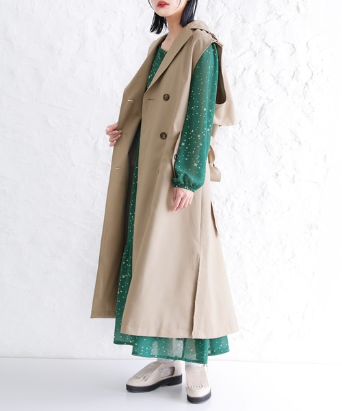 osharewalker(オシャレウォーカー)の「【廃盤】『ノースリーブトレンチコートジレベスト』(ベスト・レディース・ベージュ/ブラック・FREE)」の17枚目の写真