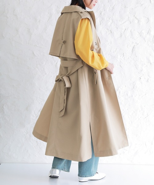 osharewalker(オシャレウォーカー)の「【廃盤】『ノースリーブトレンチコートジレベスト』(ベスト・レディース・ベージュ/ブラック・FREE)」の15枚目の写真