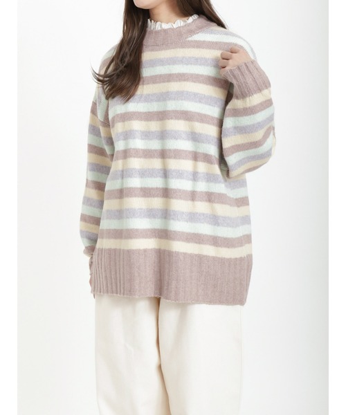 Samansa Mos2(サマンサ モスモス)の「襟シャーリング前後2WAYブラウス(シャツ/ブラウス・レディース・オフホワイト/キナリ/ブラック/サックスブルー・フリ-)」の5枚目の写真