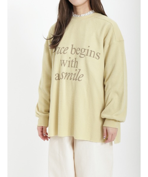 Samansa Mos2(サマンサ モスモス)の「襟シャーリング前後2WAYブラウス(シャツ/ブラウス・レディース・オフホワイト/キナリ/ブラック/サックスブルー・フリ-)」の7枚目の写真