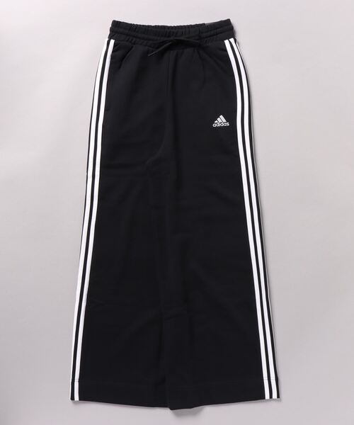 adidas(アディダス)の「アディダス adidas W ESS 3S FT ワイドパンツ(スウェットパンツ・レディース・ブラック/グレー系・M/S/L)」の1枚目の写真