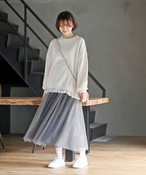 rps｜裏毛レース付きプルオーバー | Rakuten Fashion(楽天