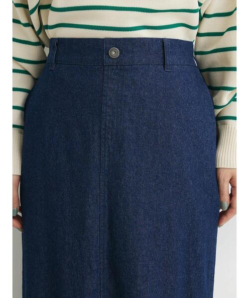 Green　Parks（グリーンパークス）の「切り替えマーメイドスカート（デニムスカート・レディース・オフホワイト/インディゴブルー/ライトインディゴブルー・FREE）」の8枚目の写真