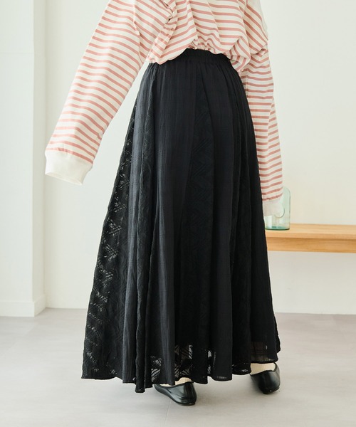 Crisp(クリスプ)の「レースパッチワークスカート(スカート・レディース・ホワイト/ブラック・FREE)」の22枚目の写真
