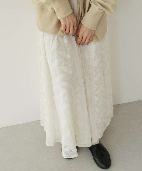 Crisp(クリスプ)の「レースパッチワークスカート(スカート・レディース・ホワイト/ブラック・FREE)」の20枚目の写真