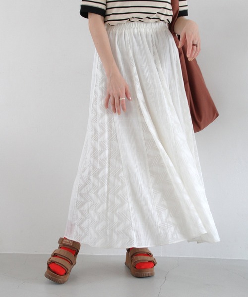 Crisp(クリスプ)の「レースパッチワークスカート(スカート・レディース・ホワイト/ブラック・FREE)」の18枚目の写真