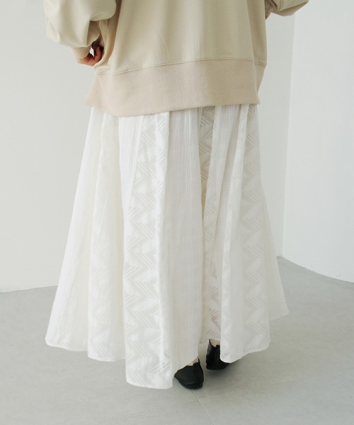 Crisp(クリスプ)の「レースパッチワークスカート(スカート・レディース・ホワイト/ブラック・FREE)」の13枚目の写真