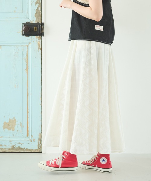 Crisp(クリスプ)の「レースパッチワークスカート(スカート・レディース・ホワイト/ブラック・FREE)」の11枚目の写真