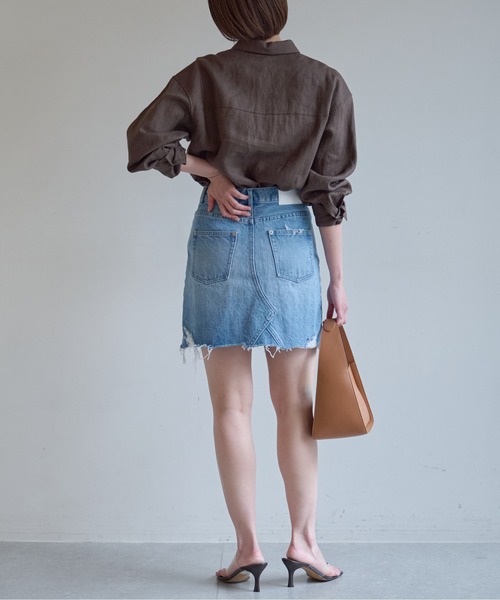 GALLARDAGALANTE（ガリャルダガランテ）の「デニムミニスカート（デニムスカート・レディース・サックスブルー・0/1）」の4枚目の写真