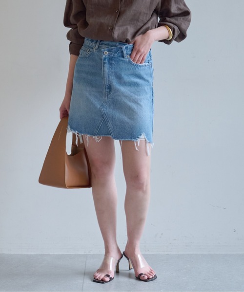 GALLARDAGALANTE（ガリャルダガランテ）の「デニムミニスカート（デニムスカート・レディース・サックスブルー・0/1）」の5枚目の写真