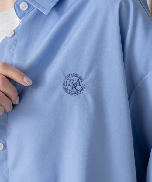 WEGO（ウィゴー）の「WEGO/【セットアップ対応】ロゴ刺繍ボリュームスリーブシャツ（シャツ/ブラウス・レディース・ブルー系その他4/ホワイト/その他1/サックスブルー・FREE）」の11枚目の写真