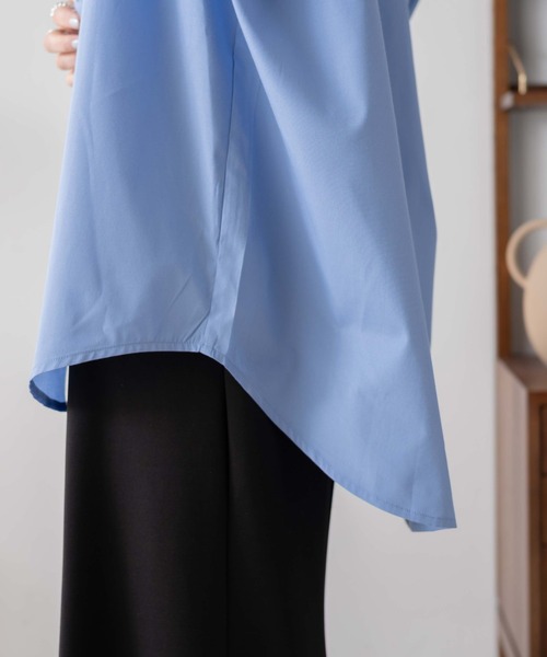 WEGO（ウィゴー）の「WEGO/【セットアップ対応】ロゴ刺繍ボリュームスリーブシャツ（シャツ/ブラウス・レディース・ブルー系その他4/ホワイト/その他1/サックスブルー・FREE）」の13枚目の写真