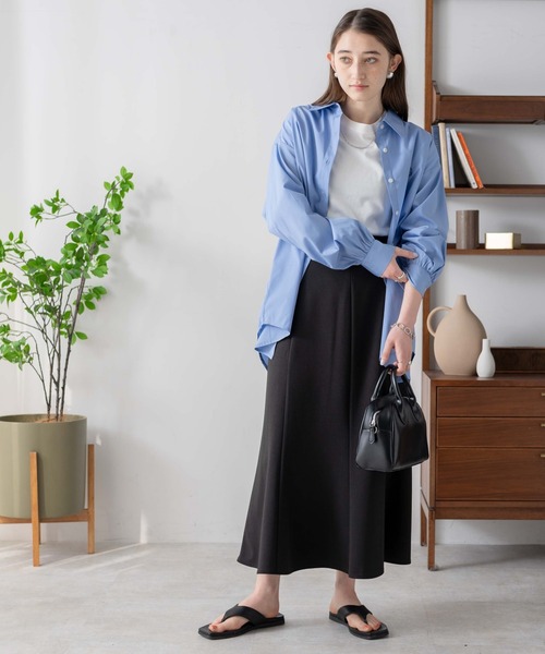 WEGO（ウィゴー）の「WEGO/【セットアップ対応】ロゴ刺繍ボリュームスリーブシャツ（シャツ/ブラウス・レディース・ブルー系その他4/ホワイト/その他1/サックスブルー・FREE）」の6枚目の写真