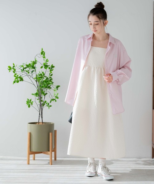 WEGO（ウィゴー）の「WEGO/【セットアップ対応】ロゴ刺繍ボリュームスリーブシャツ（シャツ/ブラウス・レディース・ブルー系その他4/ホワイト/その他1/サックスブルー・FREE）」の8枚目の写真