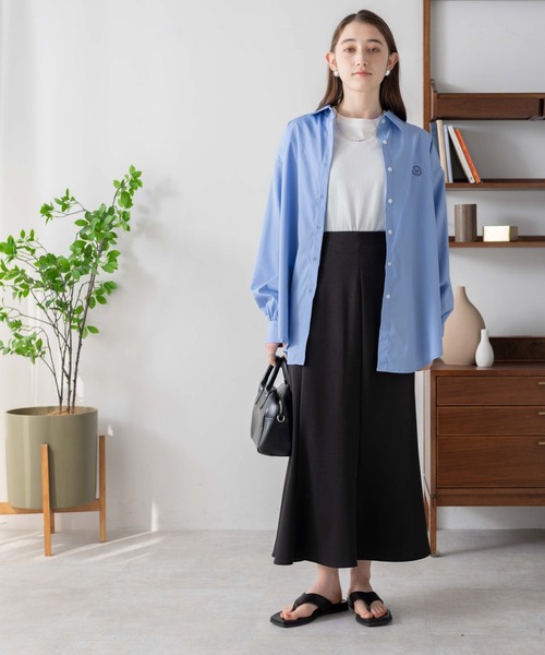 WEGO（ウィゴー）の「WEGO/【セットアップ対応】ロゴ刺繍ボリュームスリーブシャツ（シャツ/ブラウス・レディース・ブルー系その他4/ホワイト/その他1/サックスブルー・FREE）」の19枚目の写真