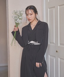 ANDGEEBEE | リボンショートジャケット(テーラードジャケット)