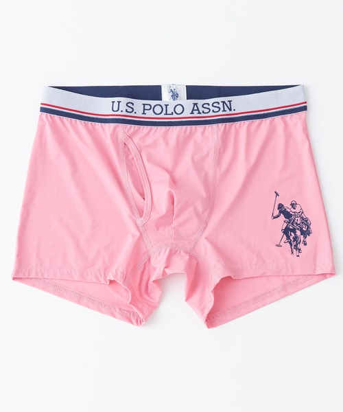 U.S. POLO ASSN.(ユーエスポロアッスン)の「【U.S.POLO ASSN./ユーエスポロアッスン】ボクサーパンツ ワンポイントブランドロゴ 総柄(ボクサーパンツ・メンズ・ピンク/ブルー/スカイブルー/ネイビー/オレンジ/グリーン/ベージュ/チャコールグレー/ホワイト/レッド/グレー/ブラック・LARGE/MEDIUM/X-LARGE)」の10枚目の写真