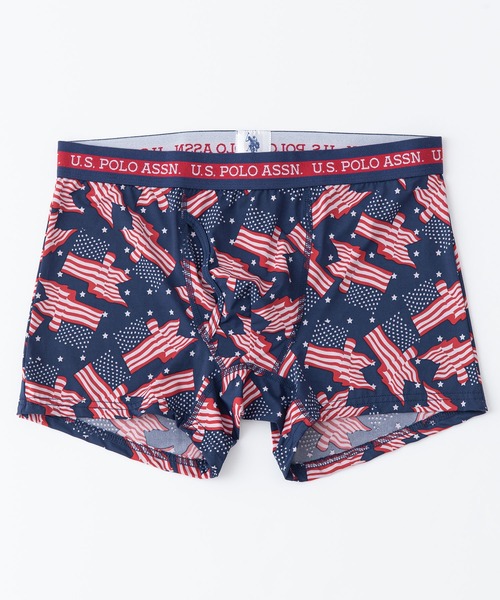 U.S. POLO ASSN.(ユーエスポロアッスン)の「【U.S.POLO ASSN./ユーエスポロアッスン】ボクサーパンツ ワンポイントブランドロゴ 総柄(ボクサーパンツ・メンズ・ピンク/ブルー/スカイブルー/ネイビー/オレンジ/グリーン/ベージュ/チャコールグレー/ホワイト/レッド/グレー/ブラック・LARGE/MEDIUM/X-LARGE)」の1枚目の写真