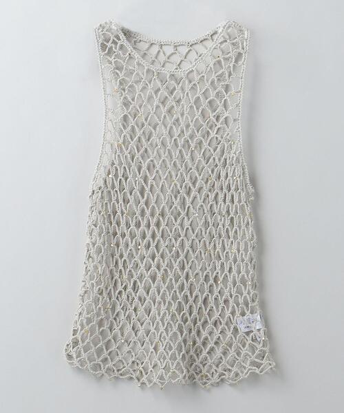 6（ロク）の「＜6(ROKU)＞COTTON NYLON KAGI VEST/ベスト（ベスト・レディース・シルバー・FREE）」の5枚目の写真