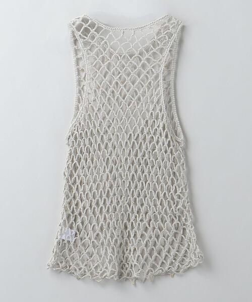 6（ロク）の「＜6(ROKU)＞COTTON NYLON KAGI VEST/ベスト（ベスト・レディース・シルバー・FREE）」の6枚目の写真