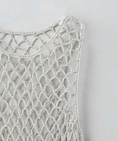 6（ロク）の「＜6(ROKU)＞COTTON NYLON KAGI VEST/ベスト（ベスト・レディース・シルバー・FREE）」の7枚目の写真