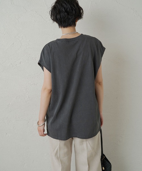 LOUNGEDRESS（ラウンジドレス）の「別注【GOODROCKSPEED/グッドロックスピード】 フレンチロックT（Tシャツ/カットソー・レディース・ブラック/オフホワイト・FREE）」の10枚目の写真