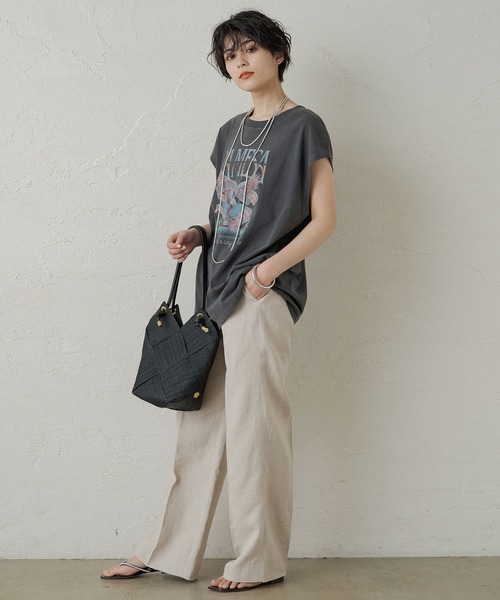 LOUNGEDRESS（ラウンジドレス）の「別注【GOODROCKSPEED/グッドロックスピード】 フレンチロックT（Tシャツ/カットソー・レディース・ブラック/オフホワイト・FREE）」の12枚目の写真