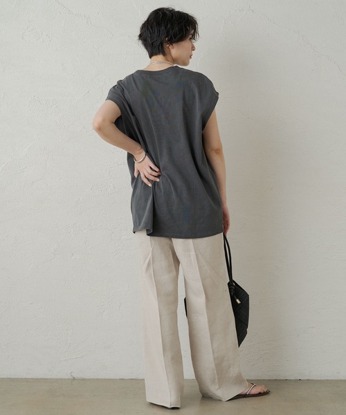 LOUNGEDRESS（ラウンジドレス）の「別注【GOODROCKSPEED/グッドロックスピード】 フレンチロックT（Tシャツ/カットソー・レディース・ブラック/オフホワイト・FREE）」の4枚目の写真