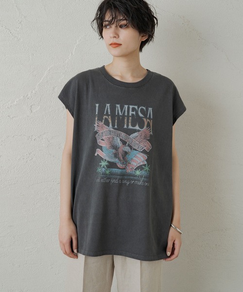 LOUNGEDRESS（ラウンジドレス）の「別注【GOODROCKSPEED/グッドロックスピード】 フレンチロックT（Tシャツ/カットソー・レディース・ブラック/オフホワイト・FREE）」の14枚目の写真