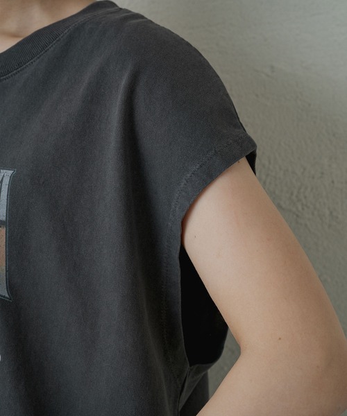 LOUNGEDRESS（ラウンジドレス）の「別注【GOODROCKSPEED/グッドロックスピード】 フレンチロックT（Tシャツ/カットソー・レディース・ブラック/オフホワイト・FREE）」の9枚目の写真