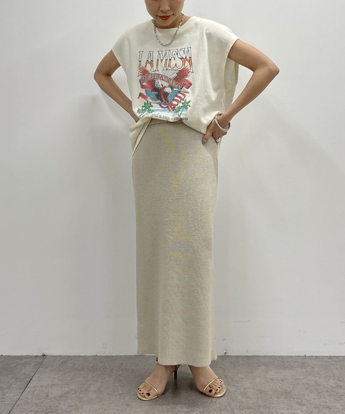 LOUNGEDRESS（ラウンジドレス）の「別注【GOODROCKSPEED/グッドロックスピード】 フレンチロックT（Tシャツ/カットソー・レディース・ブラック/オフホワイト・FREE）」の20枚目の写真