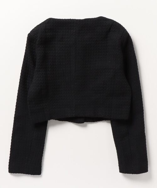 FREE STYLISTS（フリー スタイリスト）の「YUGA_YGMC ツイード　クロップド丈ジャケット（ノーカラージャケット・レディース・ブラック/オフホワイト・FREE）」の17枚目の写真