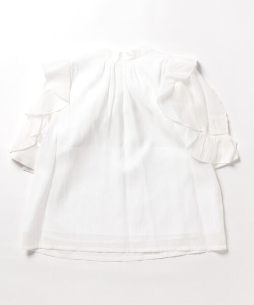 archives（アルシーヴ）の「五分袖フリルブラウス（シャツ/ブラウス・レディース・ブラック/ミント/オフホワイト/グレー・MEDIUM）」の17枚目の写真