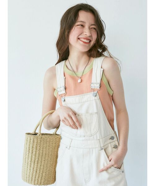 Ungrid（アングリッド）の「ペーパー編みサークルバッグ（かごバッグ・レディース・ベージュ/ブラウン・FREE）」の20枚目の写真