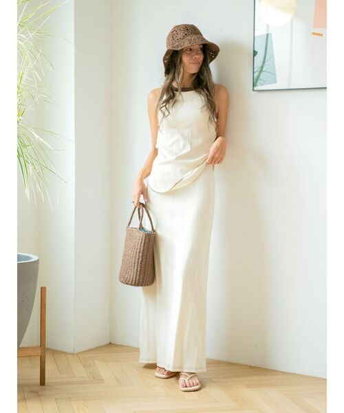 Ungrid（アングリッド）の「ペーパー編みサークルバッグ（かごバッグ・レディース・ベージュ/ブラウン・FREE）」の18枚目の写真