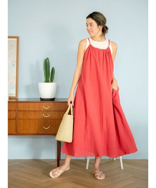 Ungrid（アングリッド）の「ペーパー編みサークルバッグ（かごバッグ・レディース・ベージュ/ブラウン・FREE）」の4枚目の写真